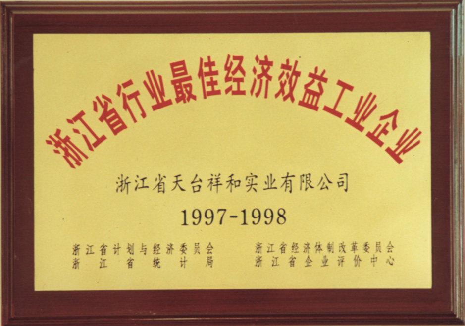 浙江省行业最佳经济效益工业企业